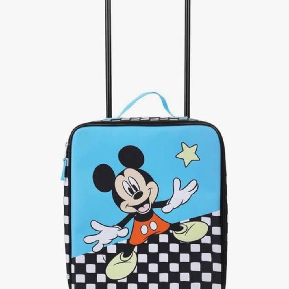 Disney Mickey Mouse Polka Dots Youth 4-Piece Travel Set Carry on Luggage - Picture 2 of 9